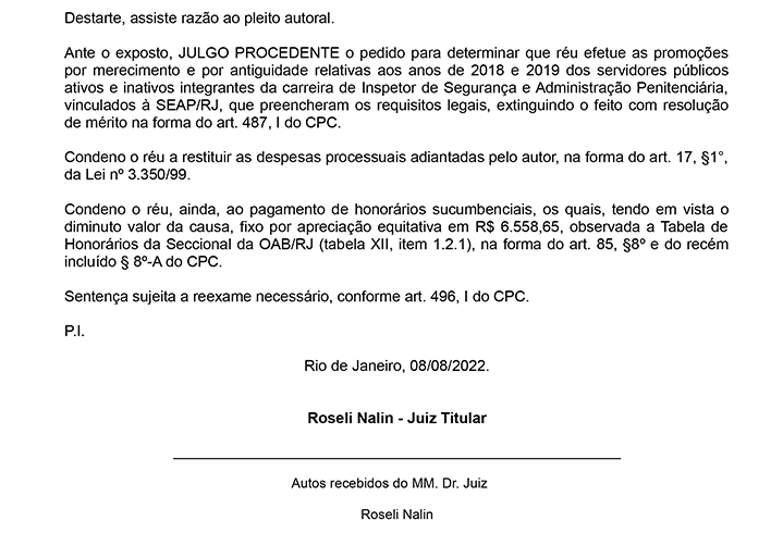 Sala de Justiça: agosto 2022